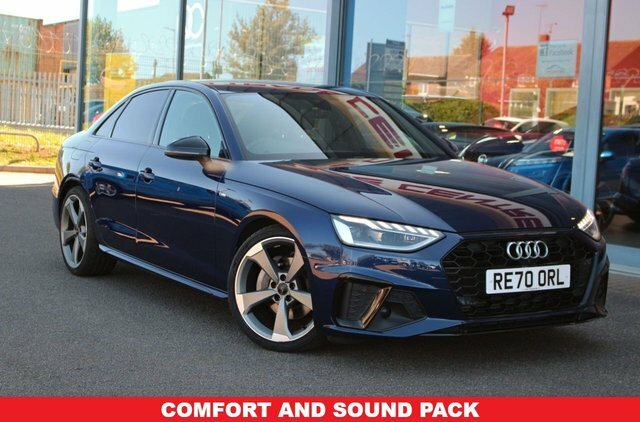 Audi A4 2.0 Tfsi 40 Black Edition Saloon S Tron Blue