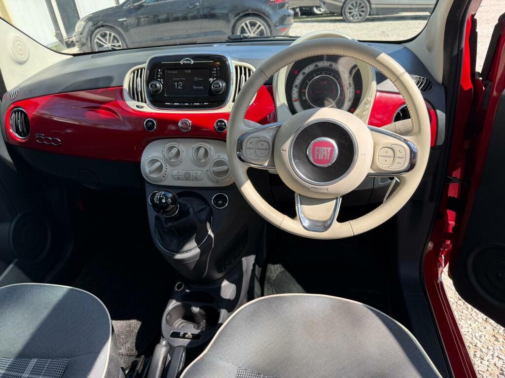 Fiat 500 Hatchback 1.2 Lounge Euro 6 Ss 201616 FY16LYK Red #2
