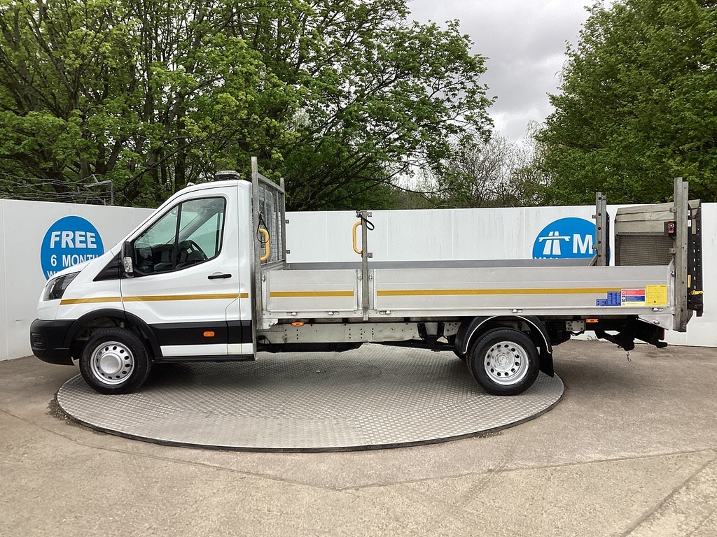 Ford Transit Custom 350 Ecoblue Leader Dropside Tail Lift 14Ft 2 Euro WV22YYC White #4