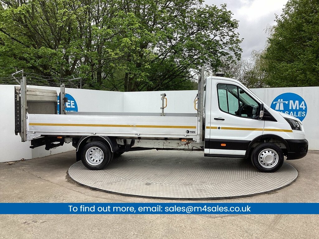 Ford Transit Custom 350 Ecoblue Leader Dropside Tail Lift 14Ft 2 Euro WV22YYC White #2