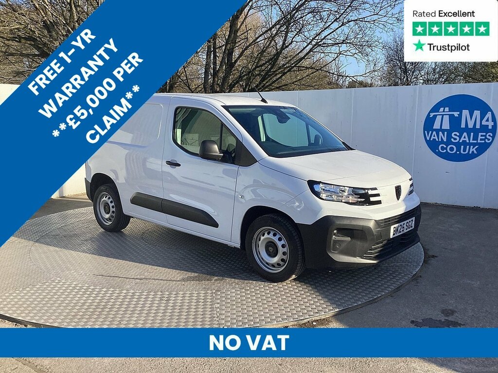 Peugeot Partner Bluehdi 1000 Professional Swb Euro 6 No Vat U White