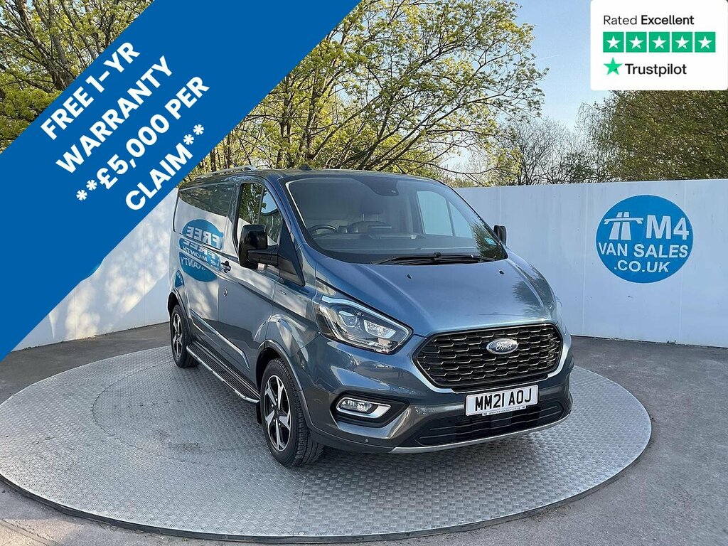 Ford Transit Custom 300 Ecoblue Active Swb L R A C Euro 6 U7964 Ulez MM21AOJ Blue