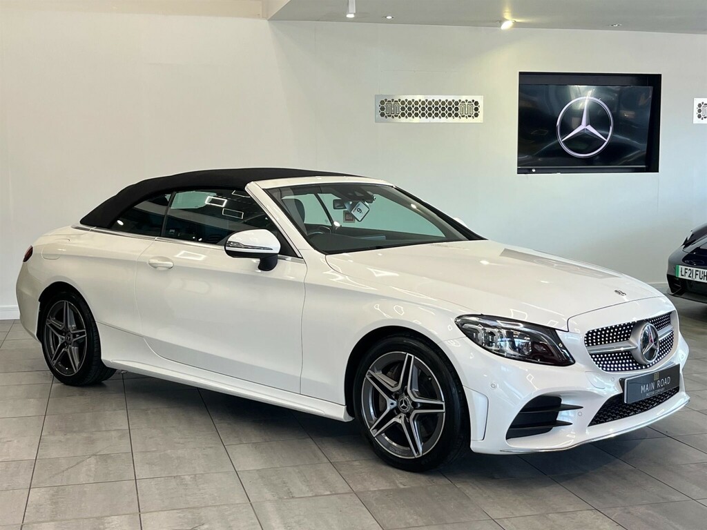 Mercedes-Benz C Class 2.0 D Amg Line Premium Cabriolet G-tronic Euro KM19FKZ White #3