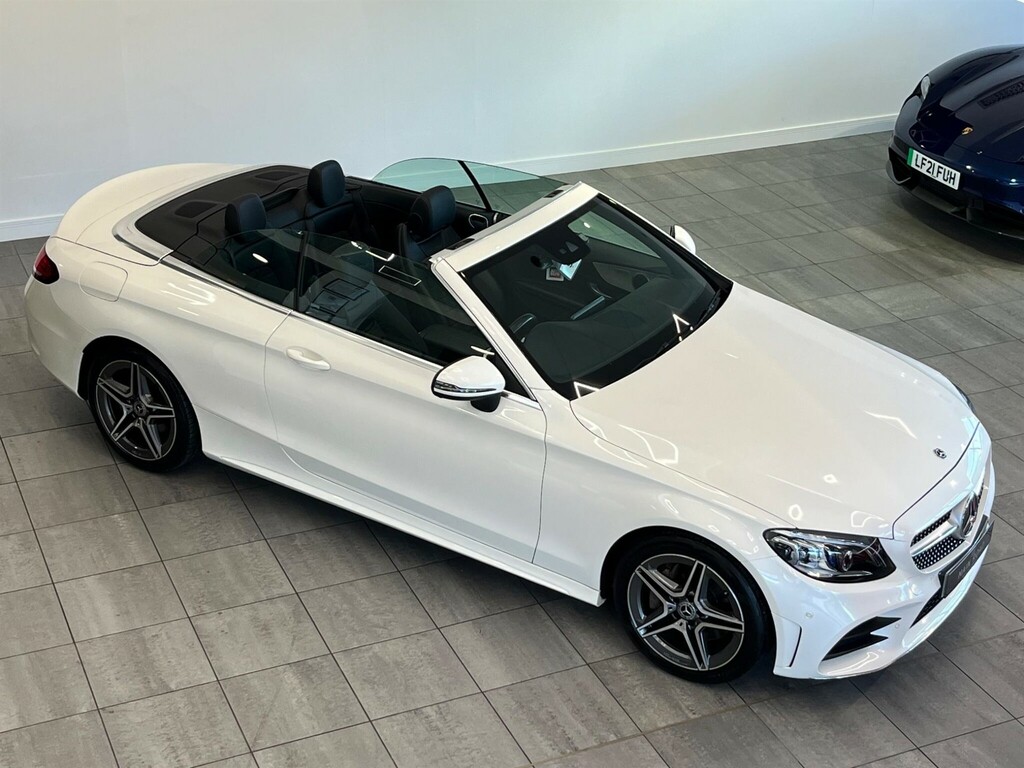 Mercedes-Benz C Class 2.0 D Amg Line Premium Cabriolet G-tronic Euro KM19FKZ White #2