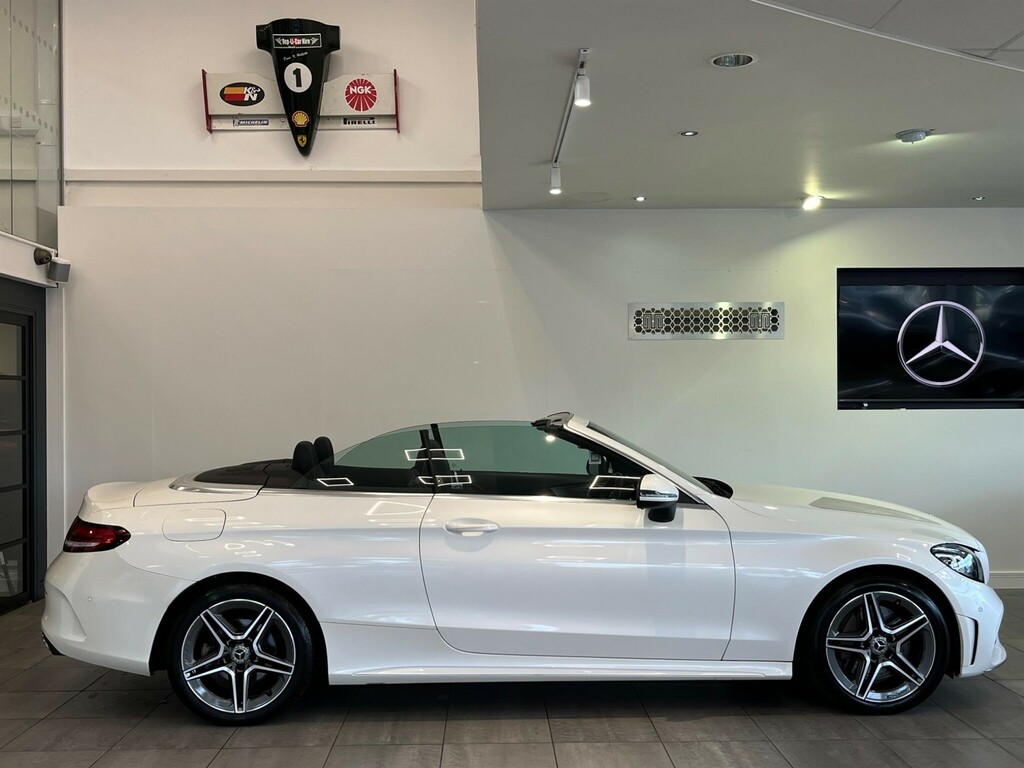 Mercedes-Benz C Class 2.0 D Amg Line Premium Cabriolet G-tronic Euro KM19FKZ White #6