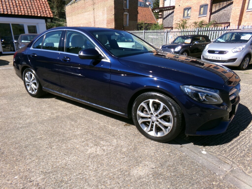 Mercedes-Benz C Class Saloon 2.0 C200 Sport 2015 AO65SYA Blue #2