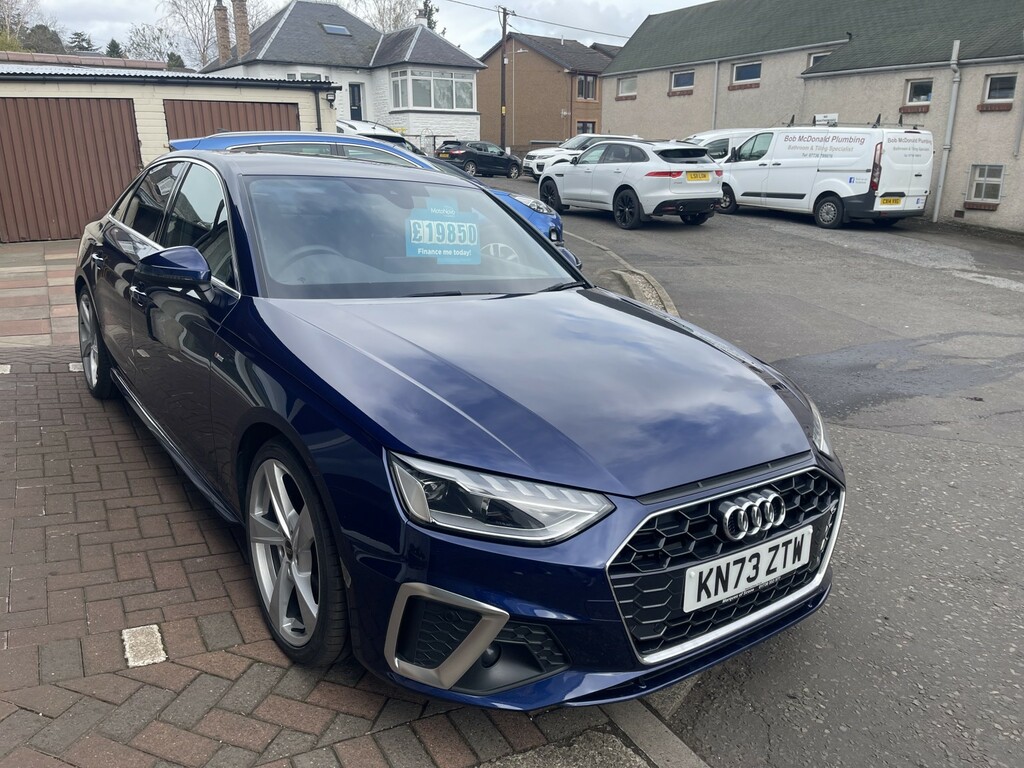 Audi A4 Saloon 2.0 Tdi 35 S Line 2023 KN73ZTW Blue #3