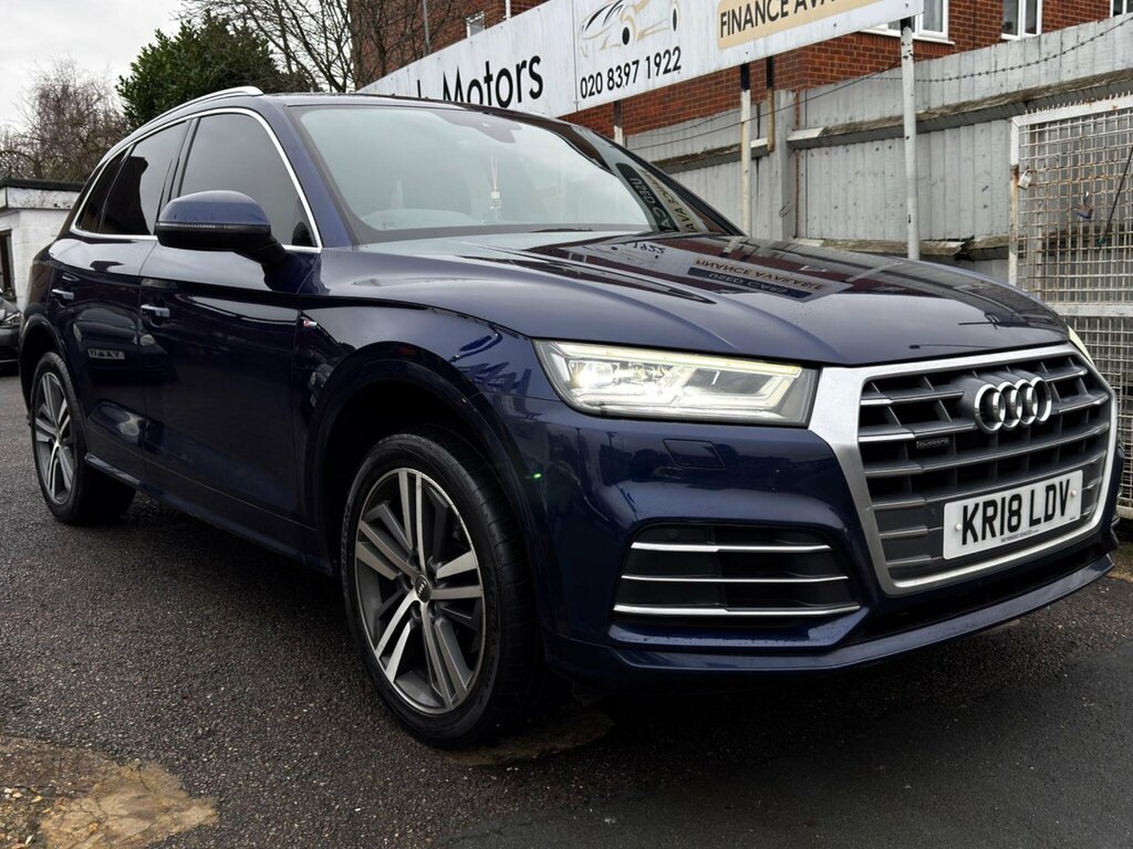 Audi Q5 2.0 Tfsi S Line S Tronic Quattro Euro 6 Ss KR18LDV Blue #3