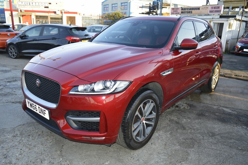 Jaguar F-Pace Suv 2.0 D180 R-sport 2017 YW66DNF Red #3