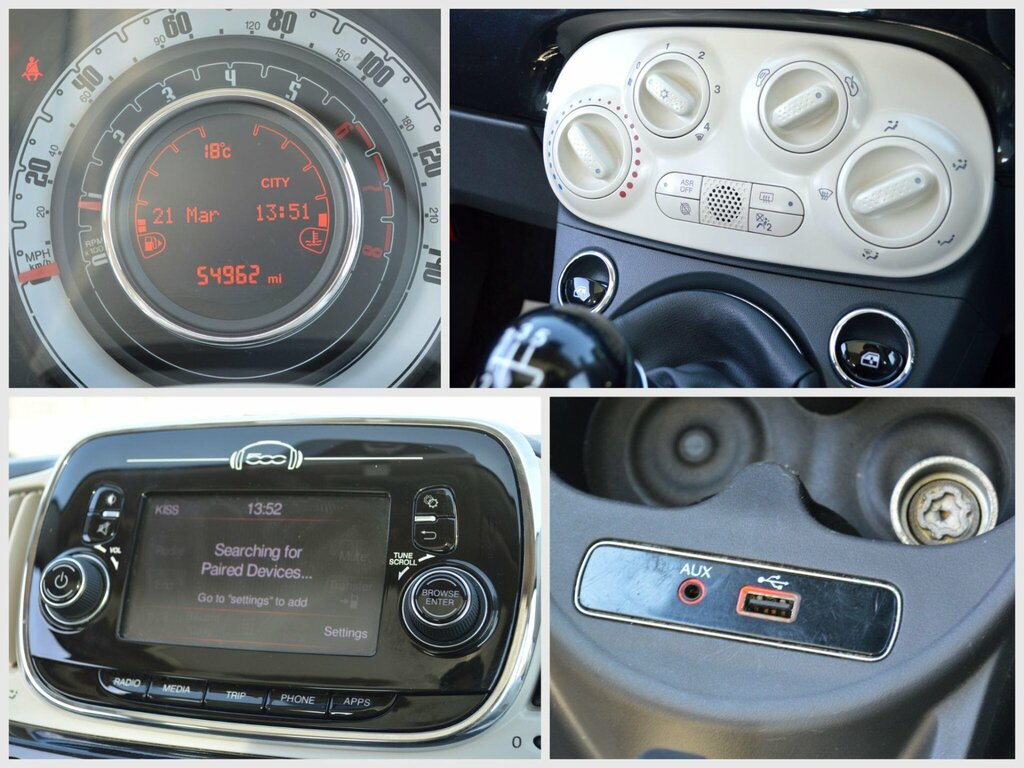 Fiat 500 1.2 Lounge Euro 6 Ss AX17CWE Black #6