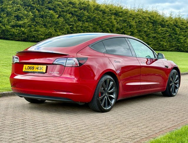 Tesla Model 3 Dual Motor Performance Saloon LD69HGK Red #3