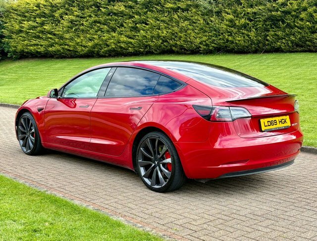 Tesla Model 3 Dual Motor Performance Saloon LD69HGK Red #4