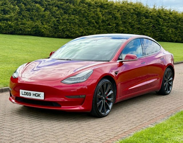 Tesla Model 3 Dual Motor Performance Saloon LD69HGK Red #2