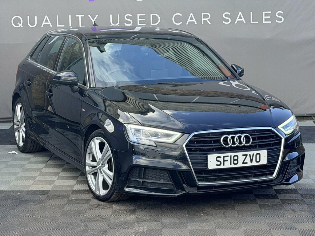 Audi A3 1.0 Tfsi S Line Sportback Euro 6 Ss SF18ZVO Black #2
