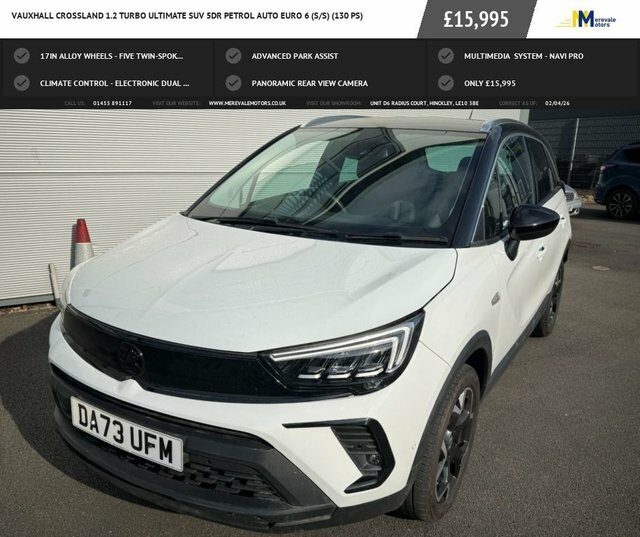 Vauxhall Crossland 1.2 Turbo Ultimate Suv Euro 6 S S White