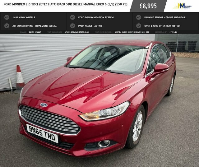 Ford Mondeo 2.0 Tdci Zetec Hatchback Euro 6 Red