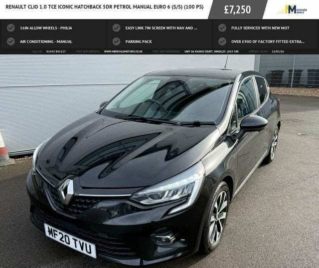 Renault Clio 1.0 Tce Iconic Hatchback Euro 6 Black