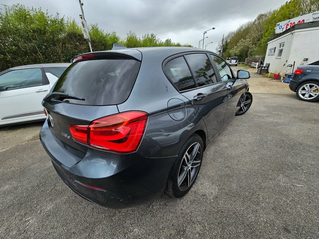 BMW 1 Series 2.0 118D Sport Hatchback Euro 6 YK68FLZ Grey #4