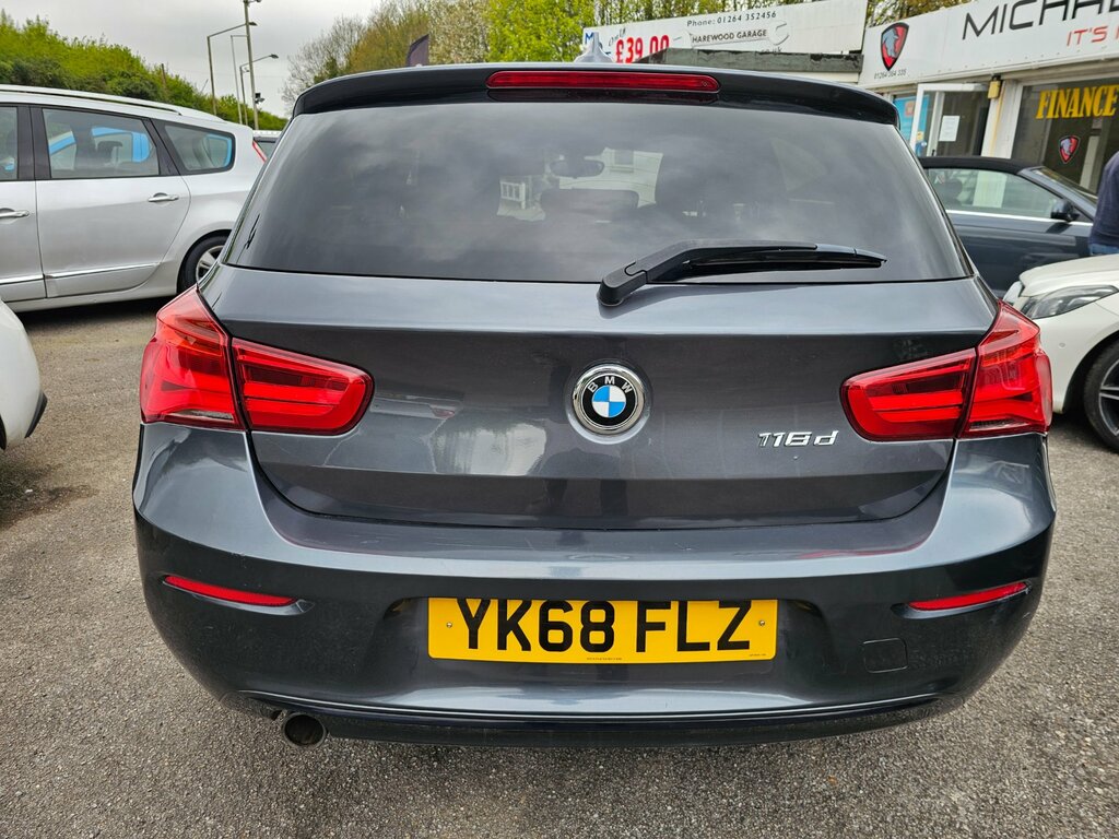 BMW 1 Series 2.0 118D Sport Hatchback Euro 6 YK68FLZ Grey #2