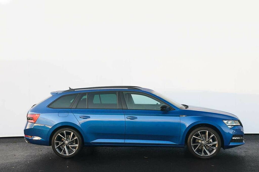 Skoda Superb 2.0 Tdi Cr 200 Sport Line Plus Dsg DA72YHF Blue #4