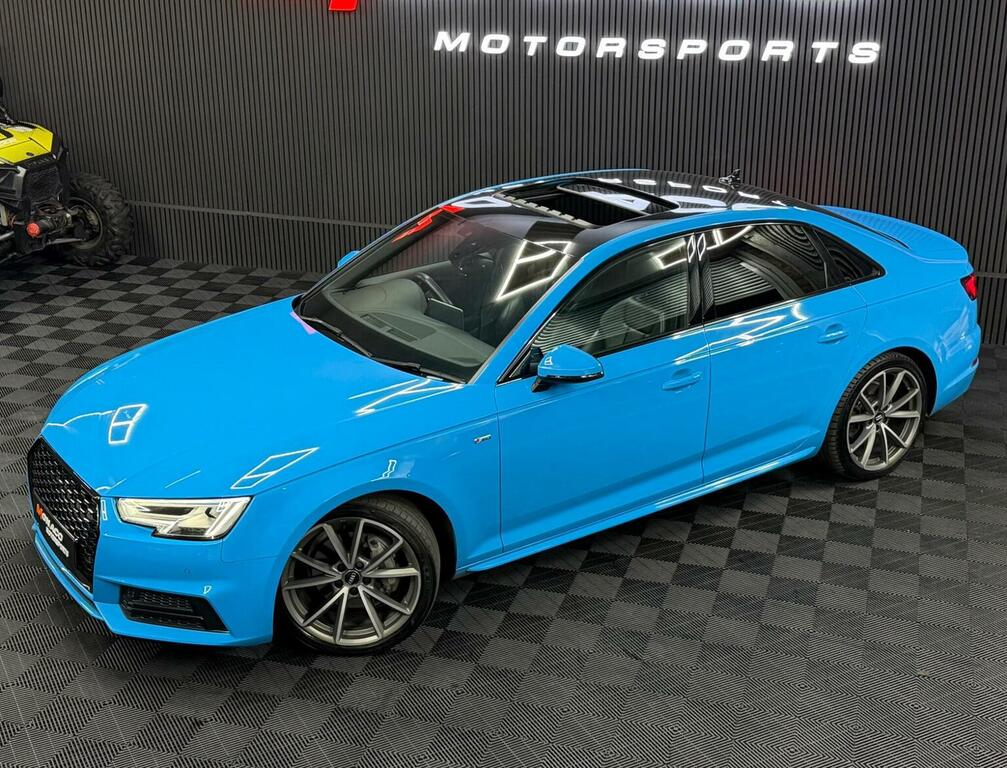 Audi A4 Saloon 2.0 Tdi S Line S Tronic Quattro Euro 6 Ss YM17OSU Blue #3