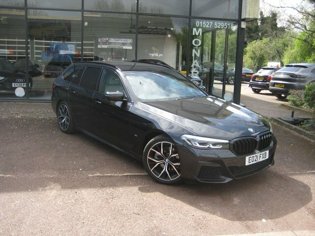 BMW 5 Series 2.0 520D Mht M Sport Touring Hybrid Ste Black