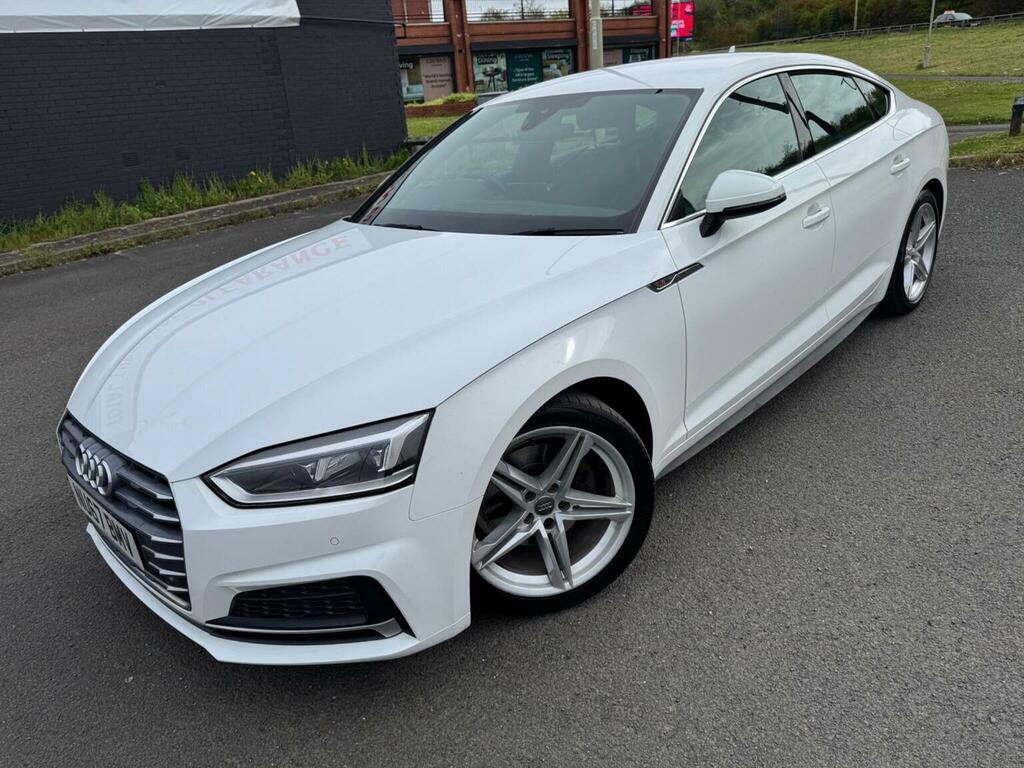 Audi A5 Hatchback 2.0 Tdi S Line Sportback Euro 6 Ss NU67BMV White #3