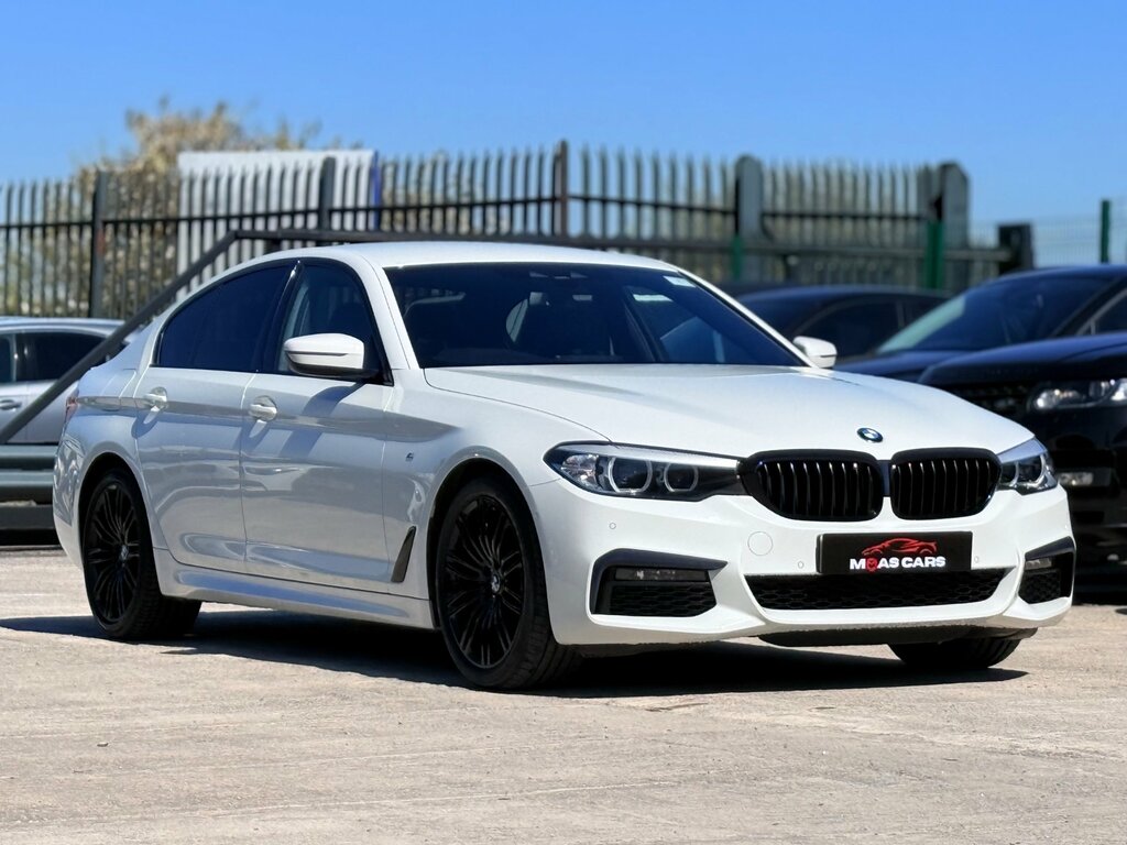 BMW 5 Series 2.0 520D Mht M Sport Saloon Hybrid White