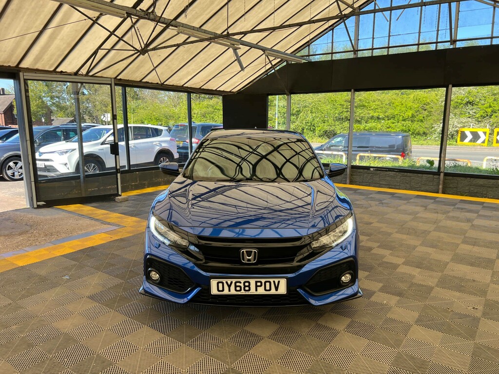 Honda Civic Hatchback OY68POV Blue #2