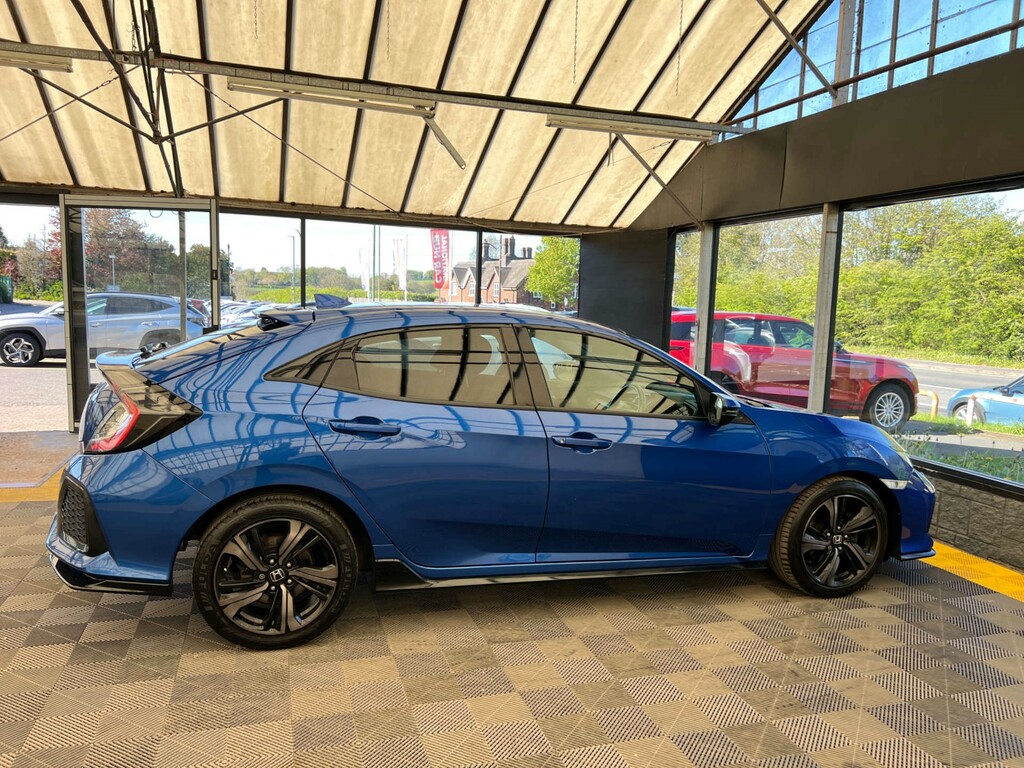 Honda Civic Hatchback OY68POV Blue #6