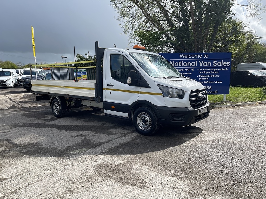 Ford Transit Custom 2.0 350 Ecoblue Leader Dropside WR70BWJ White #2