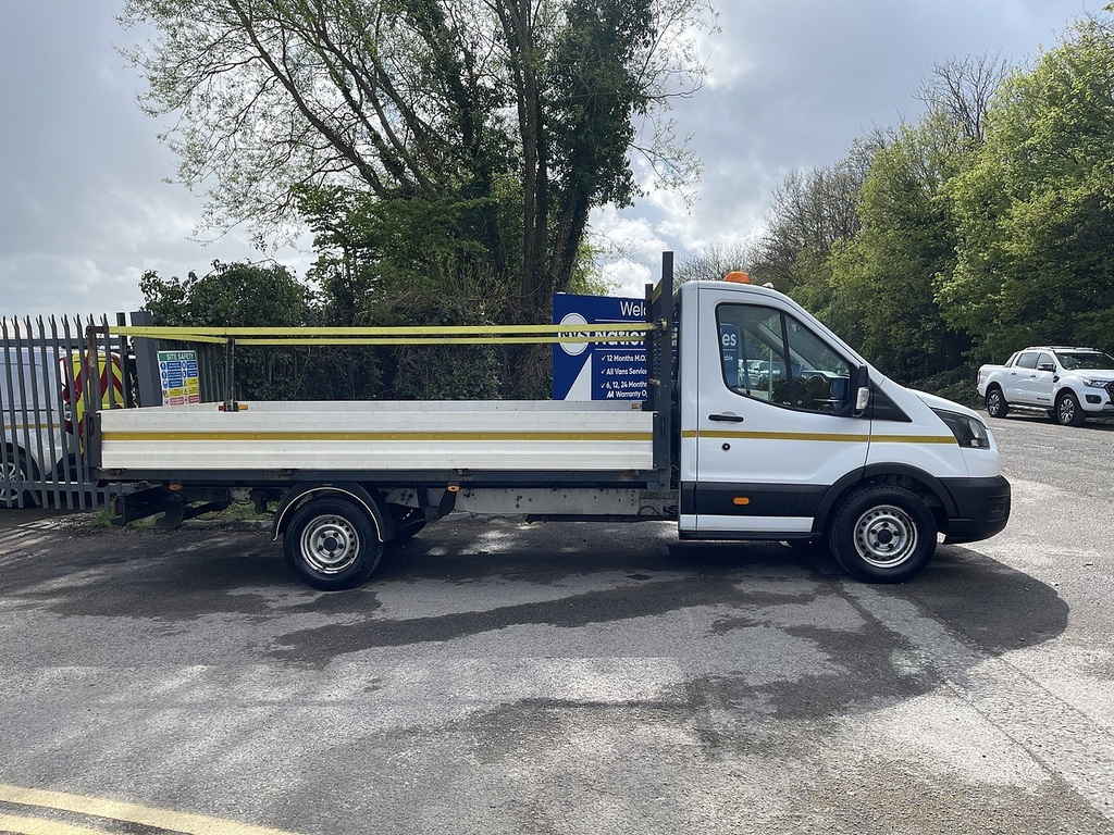 Ford Transit Custom 2.0 350 Ecoblue Leader Dropside WR70BWJ White #4