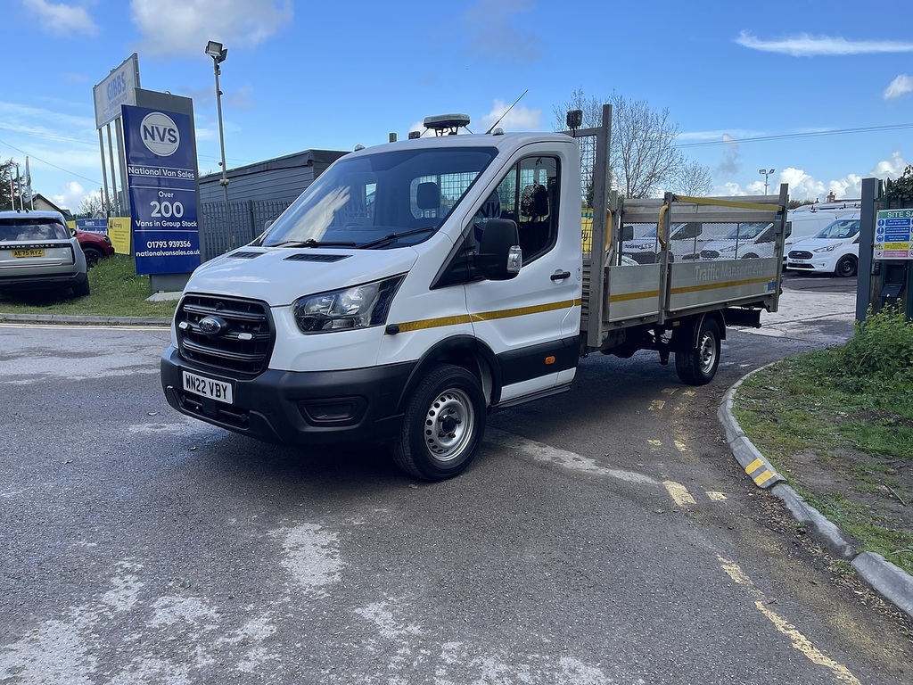 Ford Transit Custom 2.0 350 Ecoblue Leader Dropside WN22VBY White #2