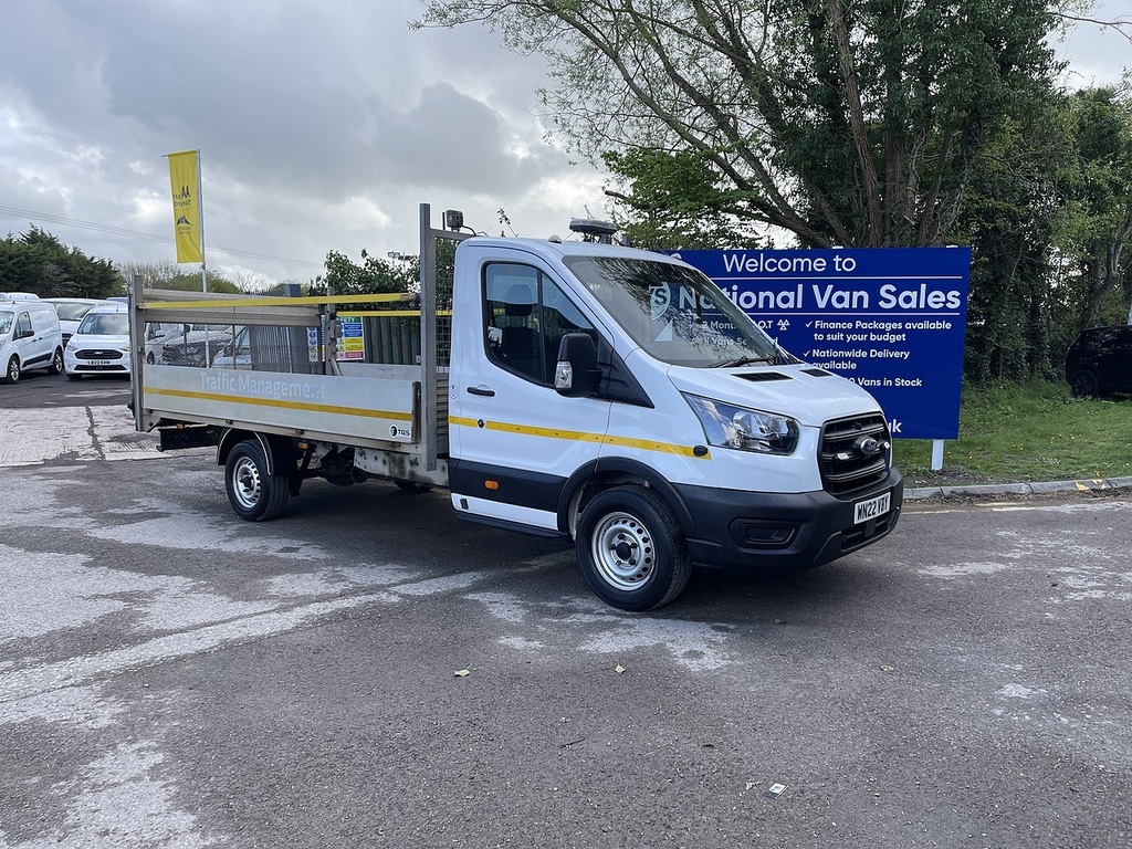 Ford Transit Custom 2.0 350 Ecoblue Leader Dropside WN22VBY White