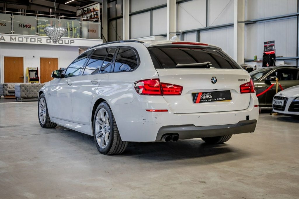 BMW 5 Series Estate White #3
