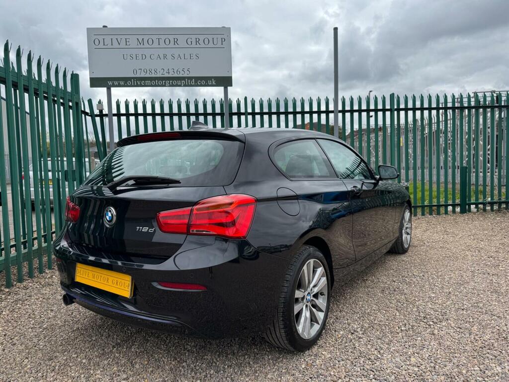 BMW 1 Series Hatchback 2.0 118D Sport Euro 6 Ss 20 SY15XCM Black #6