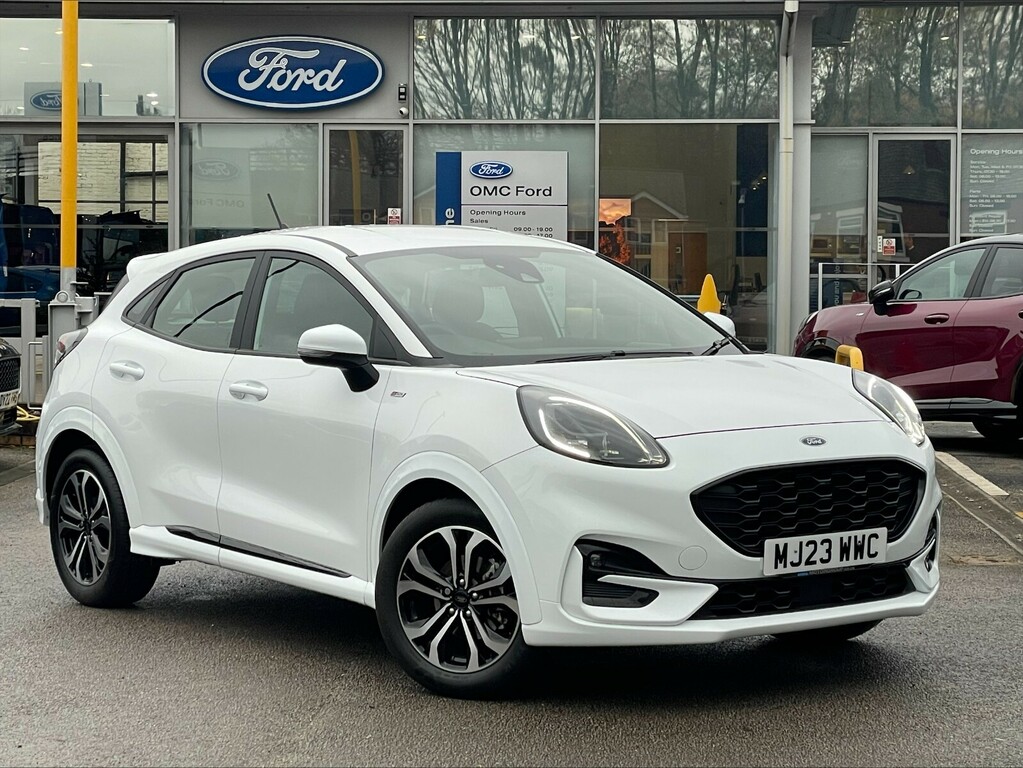 Ford Puma 1.0 Ecoboost Hybrid Mhev St-line MJ23WWC White #2