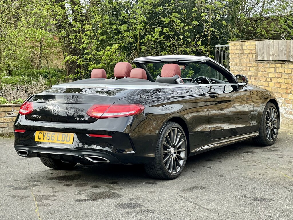 Mercedes-Benz C Class Convertible 2.1 C220d Amg Line 2017 CY66LDU Black #3