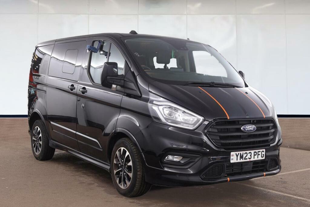 Ford Transit Custom 2.0 320 Ecoblue Sport Crew Van Double Cab Dies Black