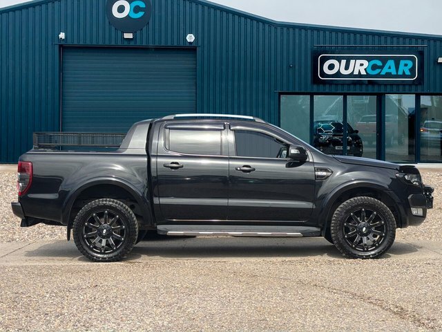 Ford Ranger 2016 3.2 Tdci Wildtrak Pickup Double Cab Diese YM65VJE Black #2