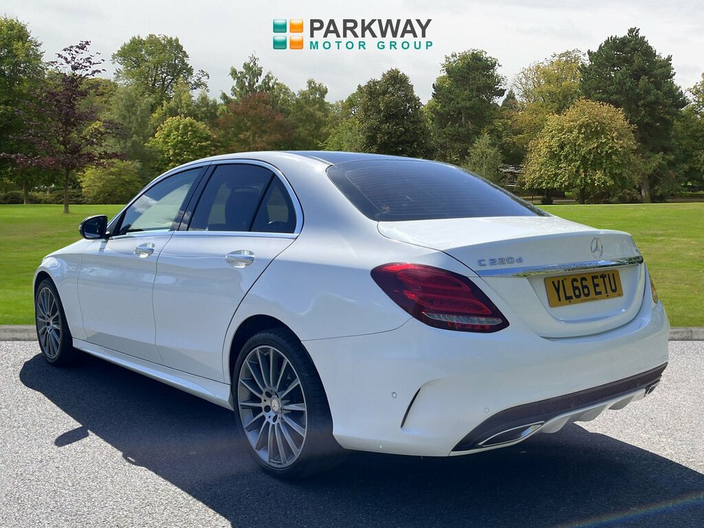 Mercedes-Benz C Class Saloon YL66ETU White #6