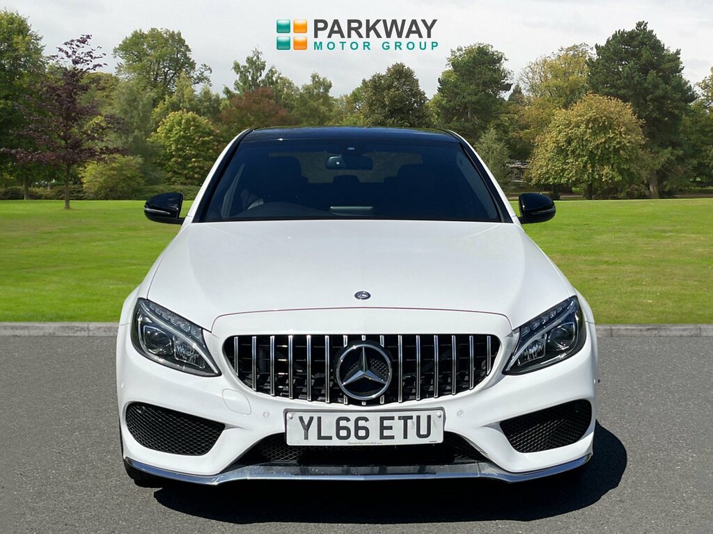 Mercedes-Benz C Class Saloon YL66ETU White #2