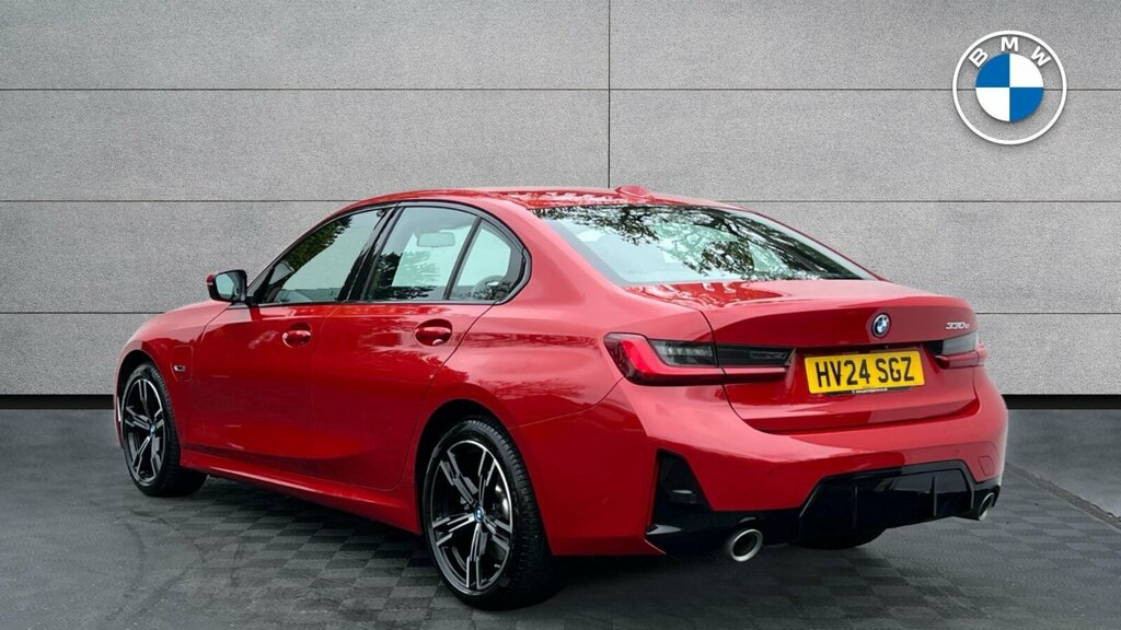 BMW 3 Series 330E M Sport Saloon HV24SGZ Red #3