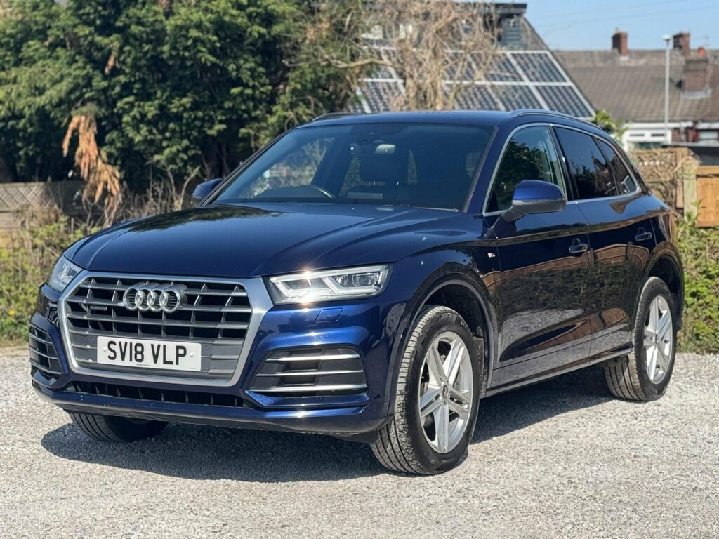 Audi Q5 2.0 Tdi S Line S Tronic Quattro Euro 6 Ss SV18VLP Blue #5