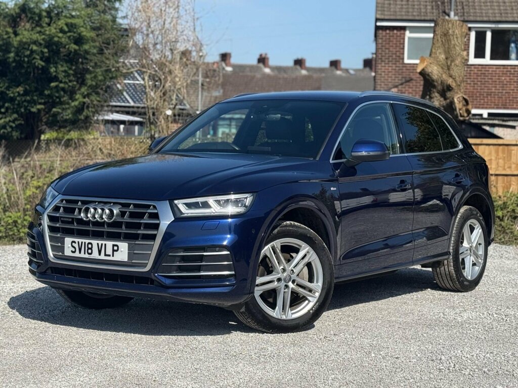 Audi Q5 2.0 Tdi S Line S Tronic Quattro Euro 6 Ss SV18VLP Blue #2