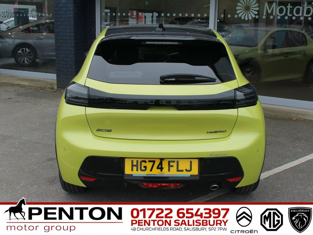 Peugeot 208 1.2 Hybrid Gt Hatchback Hybrid E-dsc6 E HG74FLJ Yellow #6