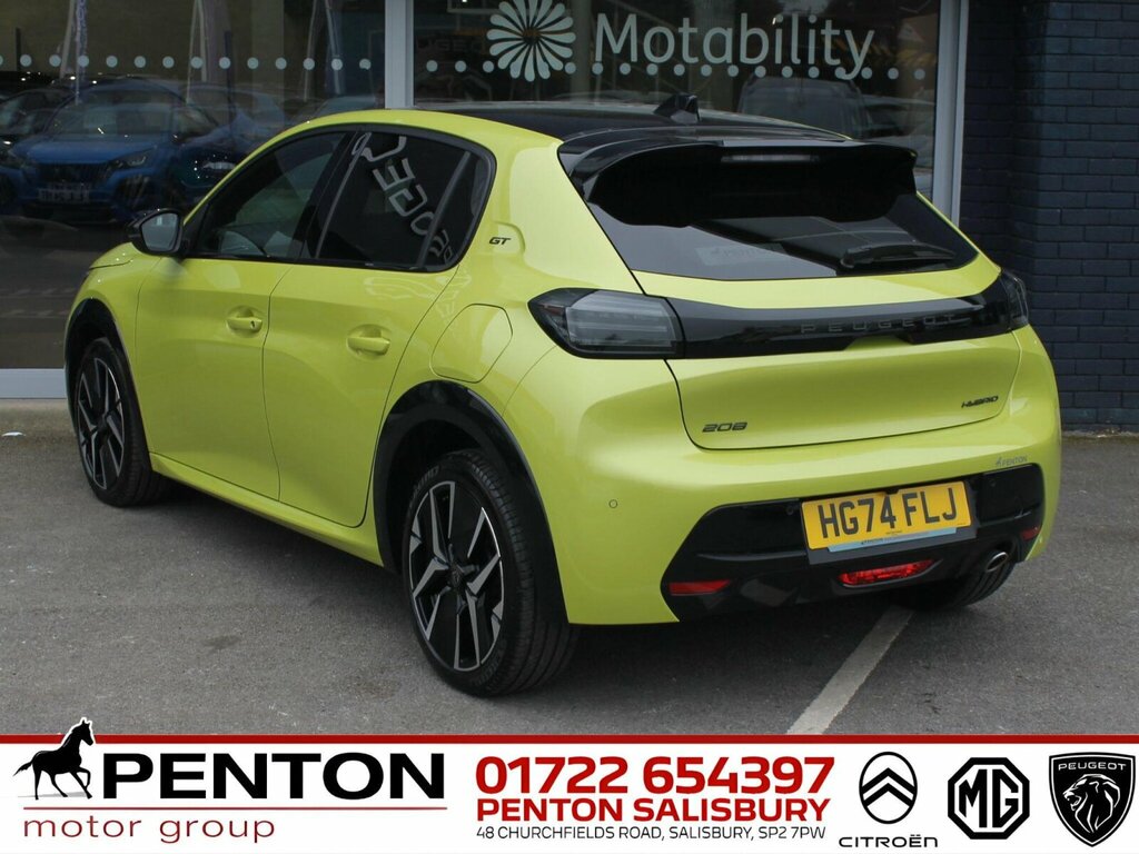 Peugeot 208 1.2 Hybrid Gt Hatchback Hybrid E-dsc6 E HG74FLJ Yellow #5