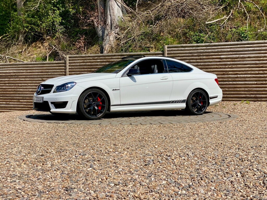 Mercedes-Benz C Class Coupe White #4