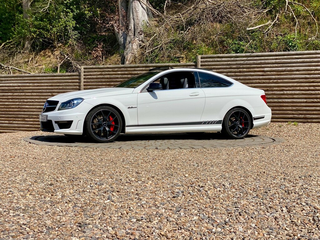 Mercedes-Benz C Class Coupe White #5