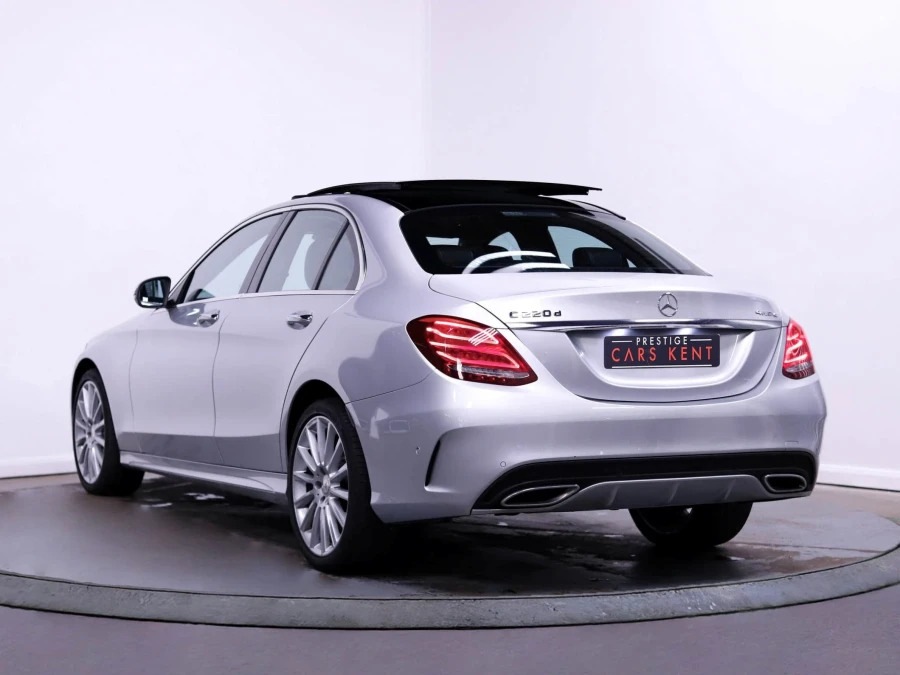Mercedes-Benz C Class 2.1 C220d Amg Line Premium Plus Saloon Diese RE66KWF Silver #3